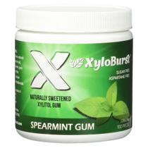 Xylitol Gum Spearmint 100 unidades da Xyloburst (pacote com 2)