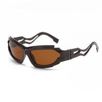 Y2K Punk Futurista Moda Ciclismo Óculos De Sol Oco Em Forma De S Perna INS Esportes Óculos De Sol