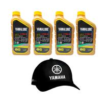 Yamalube TCW3 2 Tempos Óleo Náutico Premium Kit 04 + Boné Yamalube TCW3 2 Tempos Óleo Náutico Premium Kit 04 + Boné