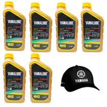 Yamalube TCW3 2 Tempos Óleo Náutico Premium Kit 06 Litros Mais Boné Yamalube TCW3 2 Tempos Óleo Náutico Premium Kit 06 Litros Mais Boné