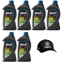 Yamalube TCW3 2 Tempos Óleo Náutico Premium Kit 06 Litros Mais Boné Yamalube TCW3 2 Tempos Óleo Náutico Premium Kit 06 Litros Mais Boné