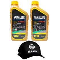 Yamalube TCW3 Óleo Premium Jet Ski e Motores de Popa 2 Tempos 1 Litro + Boné Kit C/2