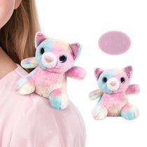 Yaozyety Urso Arcoíris de Pelúcia com Ímã para o Ombro Yaozyety Urso Arcoíris de Pelúcia com Ímã para o Ombro
