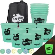 Yard Pong Game Juegoal Glow in Dark com 12 baldes e 6 bolas