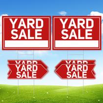 Yard Sale Signs ComboJoy, 6 peças com estacas, 2 extra grandes, 24 x 16