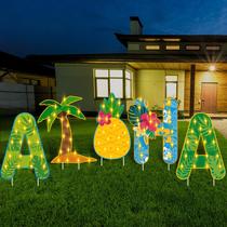 Yard Sign Lineshading Aloha Surfboard LED Light Up x5 com estacas