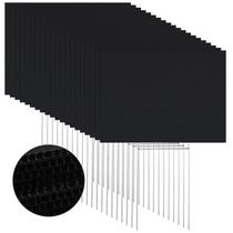 Yard Signs Tuanse, pacote com 20, estacas de metal de 33 cm, pretas, 41 x 30 cm