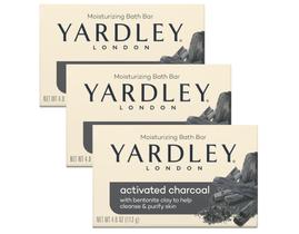 Yardley Jabón en Barra de Carbón Activado 113g - Paquete de 3