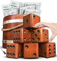 Yardzee, Farkle y más de 20 Juegos Set SWOOC Juegos con Cubo de Madera