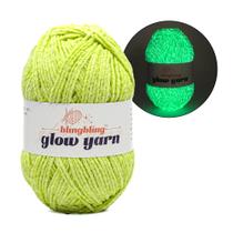 Yarn Bulingbuling Glow em chenille escuro 100g verde fluorescente