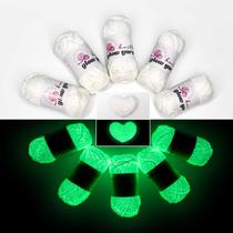 Yarn BulingBuling Glow in the Dark, pacote com 5, 260 g, branco