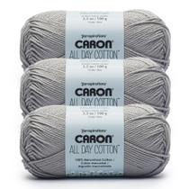 Yarn Caron Algodão All Day 100% algodão mercerizado cinza claro