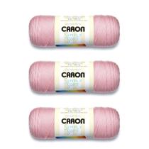 Yarn Caron Simply Soft 100% acrílico, rosa macio, 170 g, pacote com 3 unidades Yarn Caron Simply Soft 100% acrílico, rosa macio, 170 g, pacote com 3 unidades