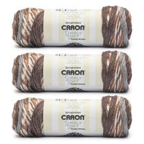 Yarn Caron Simply Soft Freckle Sienna, pacote com 3, 141 g de acrílico Yarn Caron Simply Soft Freckle Sienna, pacote com 3, 141 g de acrílico