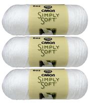 Yarn Caron Simply Soft Solids White 170 g (pacote com 3)