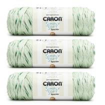Yarn Caron Simply Soft Speckle White Sage 141g - pacote com 3 Yarn Caron Simply Soft Speckle White Sage 141g - pacote com 3