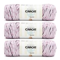 Yarn Caron Simply Soft Speckle Wisteria, pacote com 3, 141 g de acrílico Yarn Caron Simply Soft Speckle Wisteria, pacote com 3, 141 g de acrílico