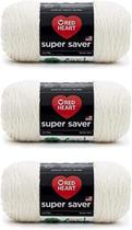 Yarn Red Heart Super Saver Aran, pacote com 3, 198g de acrílico Yarn Red Heart Super Saver Aran, pacote com 3, 198g de acrílico