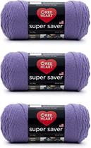 Yarn Red Heart Super Saver Lavender 198g/333m, acrílico, pacote com 3 unidades