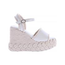 Yasmin - Sandália Plataforma Anabela Corda Off White Damannu Yasmin - Sandália Plataforma Anabela Corda Off White Damannu