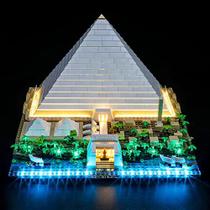 YEABRICKS LED Light Kit para Lego - Arquitetura Grande Pirâmide de Gizé Modelo de Blocos de Construção, Conjunto de Luz LED Compatível com 21058 (Lego Set NÃO Incluído)