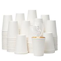 YEEHAW Pack de 100 Vasos Desechables de Papel Blancos de 355ml YEEHAW Pack de 100 Vasos Desechables de Papel Blancos de 355ml
