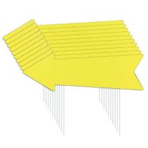Yellow Arrow Yard Signs LIKOSEA, 16x5 polegadas, impermeável, 10 unidades Yellow Arrow Yard Signs LIKOSEA, 16x5 polegadas, impermeável, 10 unidades