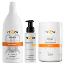 Yellow Repair Shampoo + Condicionador + Máscara + fluido