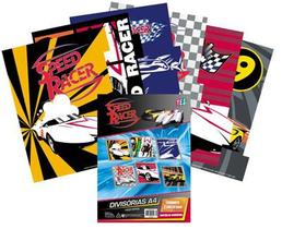 YES Kit Divisórias Speed Racer com 6 Divisões A4