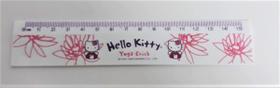 YES Régua Plástica Hello Kitty Yoga Chick Branca 15 cm