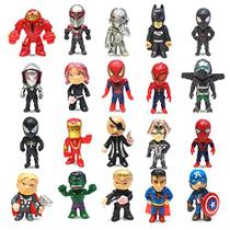 YINGCHENG Super-herói Mini Action Figures Sets de 20 Pcs para Crianças, Titan Hero Série Pequeno Super Herói Brinquedos Estátuas De Aniversário para Presentes de Festa dos Meninos, Bolo Topper (20PCS)