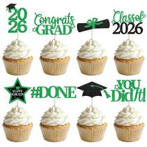 YISKUOPU 48 unidades de toppers para cupcakes de formatura 2026 YISKUOPU 48 unidades de toppers para cupcakes de formatura 2026