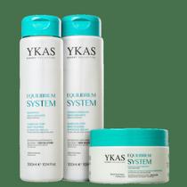 Ykas Equilibrium System Shampoo + Condicionador 300ml + Máscara 250g