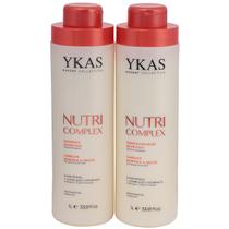 Ykas Kit Capilar Nutri Complex 2x1L Nutrição Cabelos Secos Shampoo e Condicionadores Fios Fortes