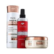 Ykas Verniz Shampoo 300ml + Máscara 250g + All in One 250ml