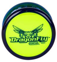 Yo-Yo Duncan Dragonfly Azul com Tampa Verde e Design de Transeixo