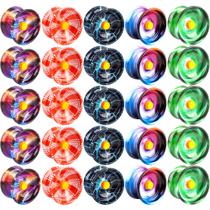 Yo-Yo Norcoin Pacote com 25 unidades Liga colorida com retorno automático Yo-Yo Norcoin Pacote com 25 unidades Liga colorida com retorno automático
