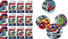 Yo-Yos JA-RU Marvel Avengers & Spiderman para crianças (12 variados)