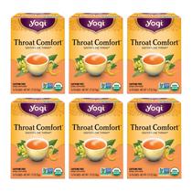 Yogi Tea Throat Comfort Ervas orgânicas, sem cafeína, 96 sacos