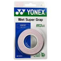 Yonex Wet Super Grap Overgrip Paquete de 3 Rosa Niebla