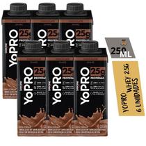 Yopro Danone 25g Proteína Chocolate 250 Ml - 6 Unidades Atacado