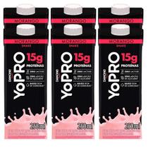 Yopro Danone Whey 15g Bebida Láctea Vários Sabores Kit 6x250ml