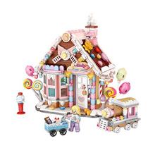 Yoxindax Mini Building Blocks - Casa de Natal Gingerbread, Loja de Doces com Caminhão de Chocolate, Locomotiva de Sorvete, 781Pcs Creative Xmas Display Toys Kits Micro Tijolos para Adultos Crianças Meninos Meninas