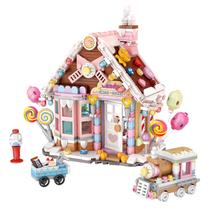 Yoxindax Mini Building Blocks - Casa de Natal Gingerbread, Loja de Doces com Caminhão de Chocolate, Locomotiva de Sorvete, 781Pcs Creative Xmas Display Toys Kits Micro Tijolos para Adultos Crianças Meninos Meninas