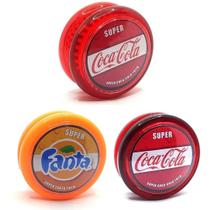 Yoyo Profissional De Rolamento Eixo Fixo Coca Kit Com 3 Ioio