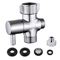 YRDL Adaptador en T para Bidé de Latón 7/8"x7/8"x1/2" Válvula Cromada