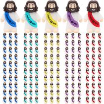 YudaNae Mini Jesus Figures, estatuetas de borracha de Jesus, brinquedos a granel, lembrancinhas religiosas, escola dominical, artesanato, presentes de batismo para recheadores de ovos de Páscoa YudaNae Mini Jesus Figures, estatuetas de borracha de Jesus, brinquedos a granel, lembrancinhas religiosas, escola dominical, artesanato, presentes de batismo para recheadores de ovos de Páscoa