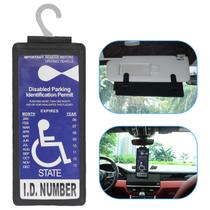 Yuoyar Porta-Cartão de Estacionamento para Deficiente Portátil em Couro 27x12 cm