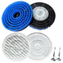 YUYUXB Kit com 4 Escovas e Pads de Limpeza para Mop Shark YUYUXB Kit com 4 Escovas e Pads de Limpeza para Mop Shark