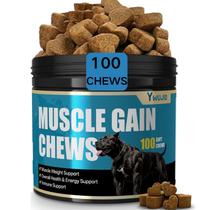 YWUJID 100 Soft Chews para Ganho Muscular para Cães, Alto Teor de Proteína YWUJID 100 Soft Chews para Ganho Muscular para Cães, Alto Teor de Proteína